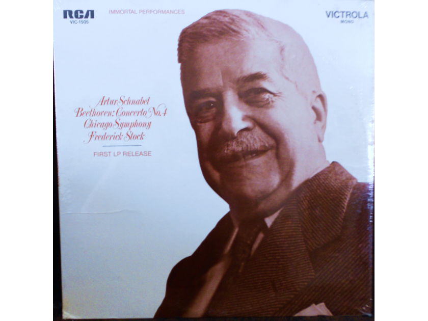 FACTORY SEALED ~ ARTUR SCHNABEL ~ BEETHOVEN ~  - CONCERTO NO 4~CHICAGO SYMPHONY ~ RCA VIC 1505 (1970)