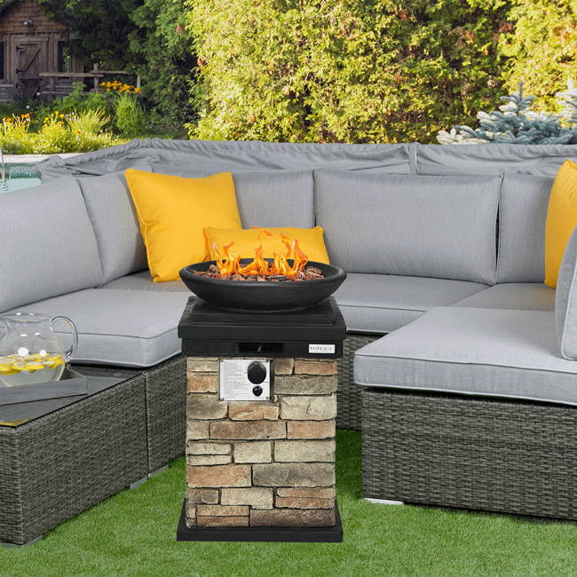 Portable Propane Gas Fire Pit With Lava Rocks For Sale