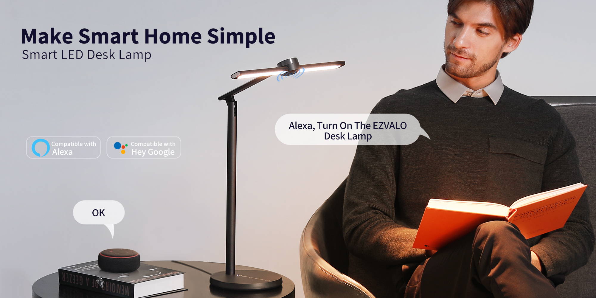 EZVALO EzTask Beam Pro Smart Desk Lamp