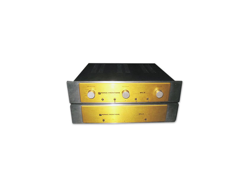 SONIC FRONTIERS SFL-2 Line Stage Preamplifier (Gold) - w/Tungsram NOS Tubes; 1 yr. Warranty; 58% Off; Free Shipping