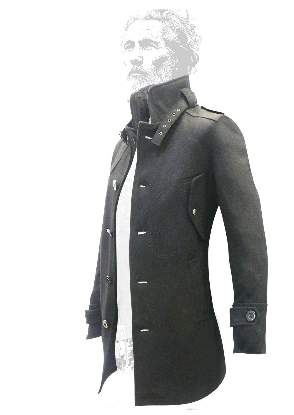 SALAMANCA - Charcoal WOOL and CASHMERE - Image 4