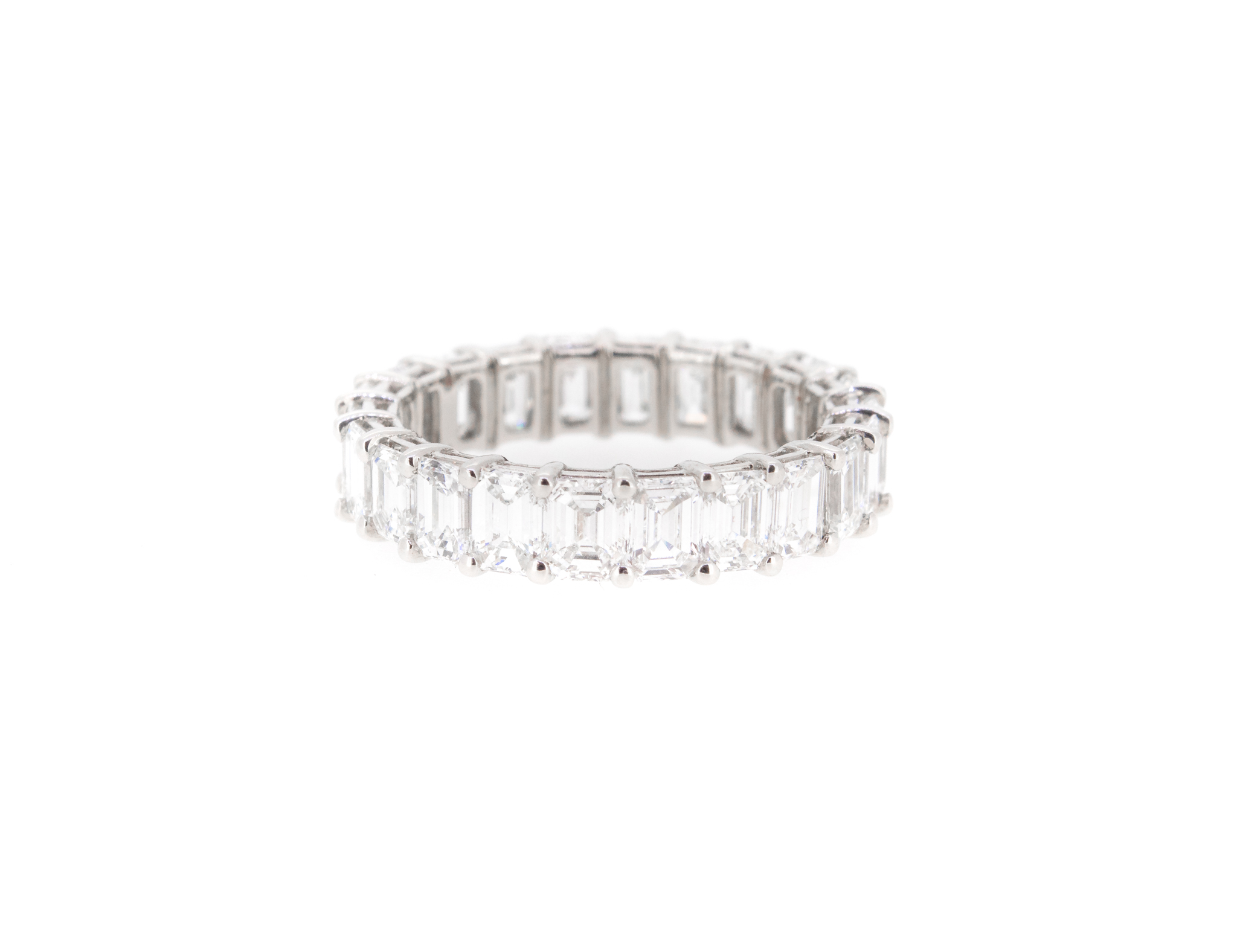 emerald cut diamond eternity ring