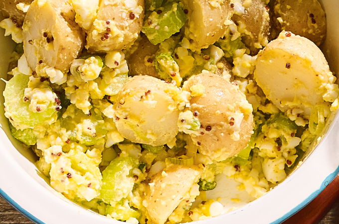 Salade de pommes de terre grelots aux œufs