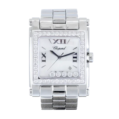 Chopard Happy Sport Square Xl Stainless Mop Diamond Watch