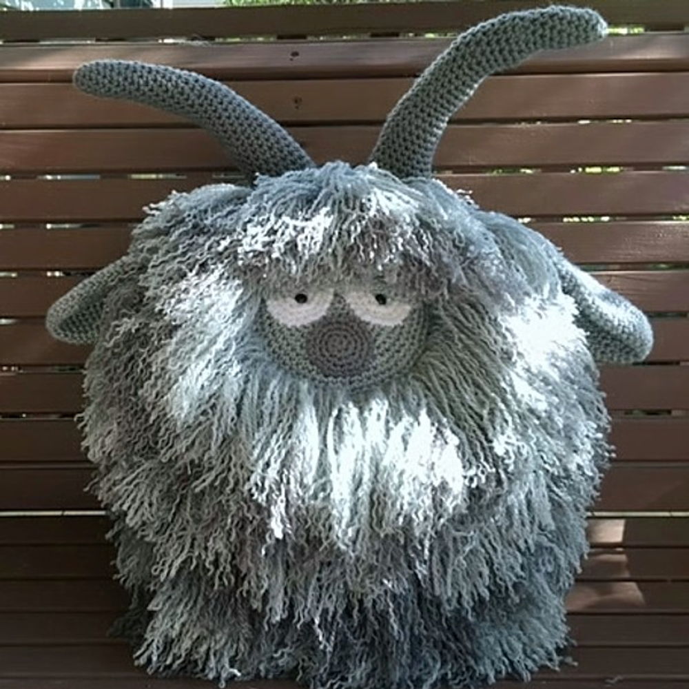 Grey Goat Crochet Pillow Pattern