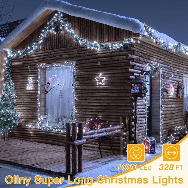 Ollny's 800 leds cool white wedding fairy lights are safe to touch and power saving