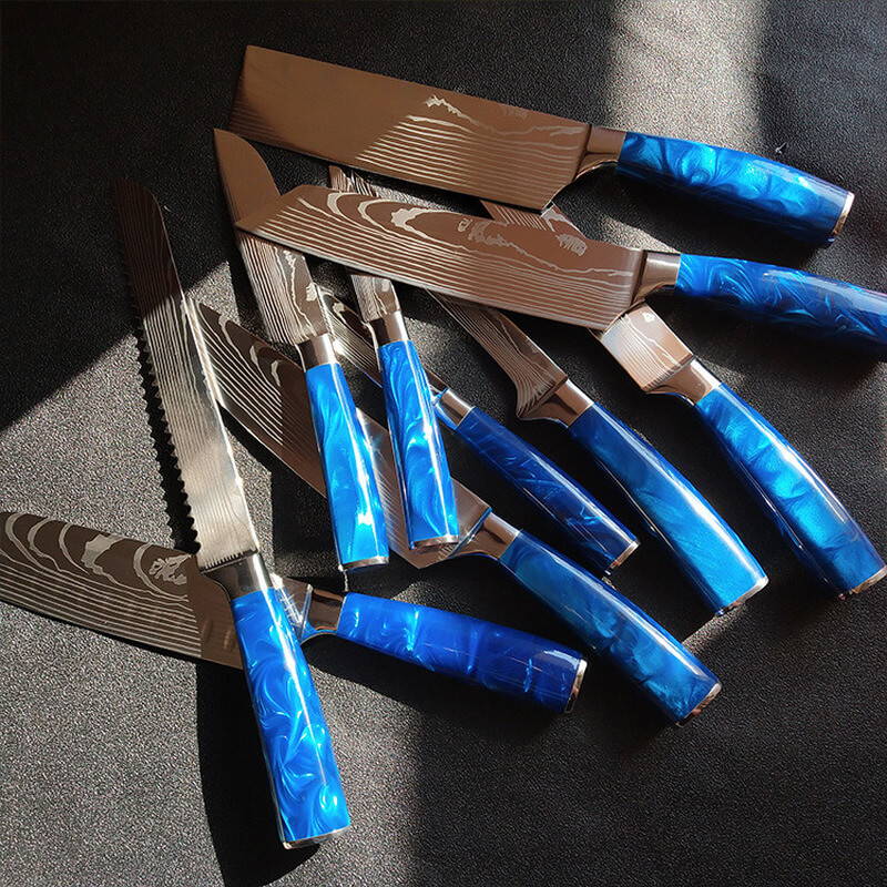 Seido japanese kitchen Chef knife cutting meat