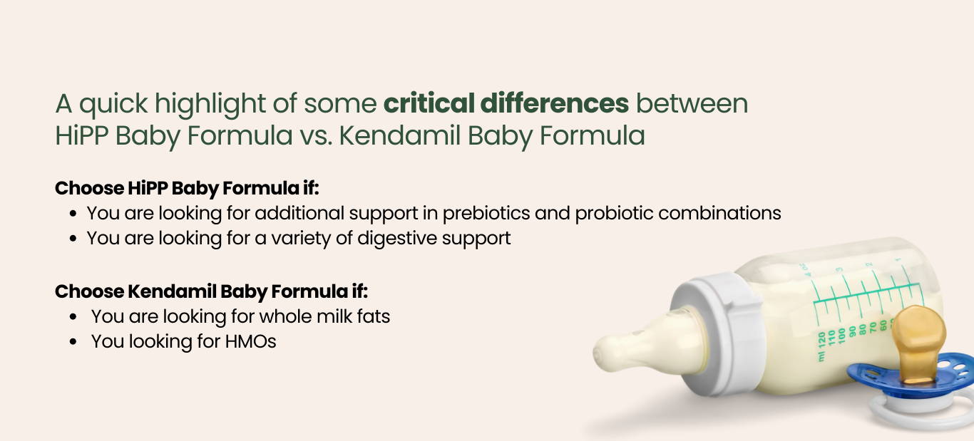 HiPP VS Kendamil Differences | My Organic Company