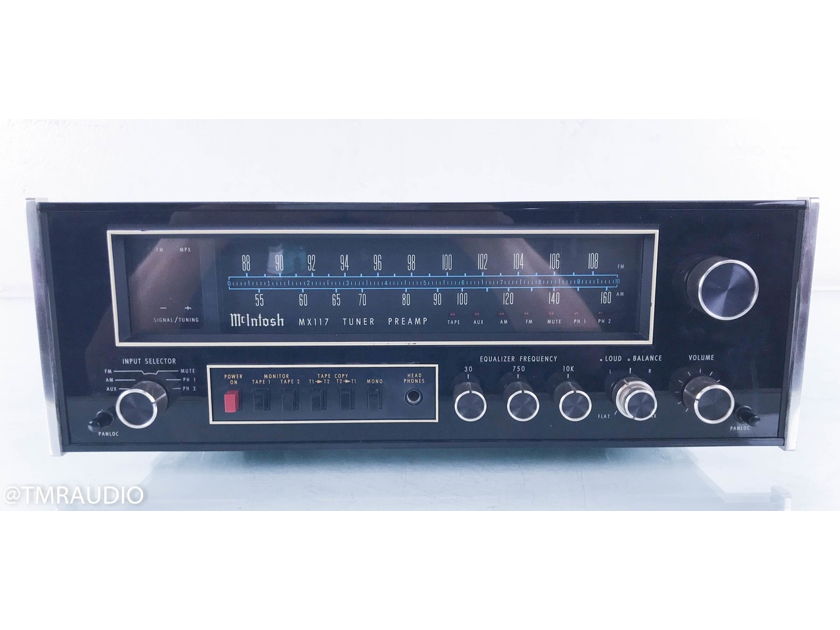 McIntosh MX 117 Vintage Stereo Preamplifier; AM / FM Tuner (Poor AM Reception) (14864)