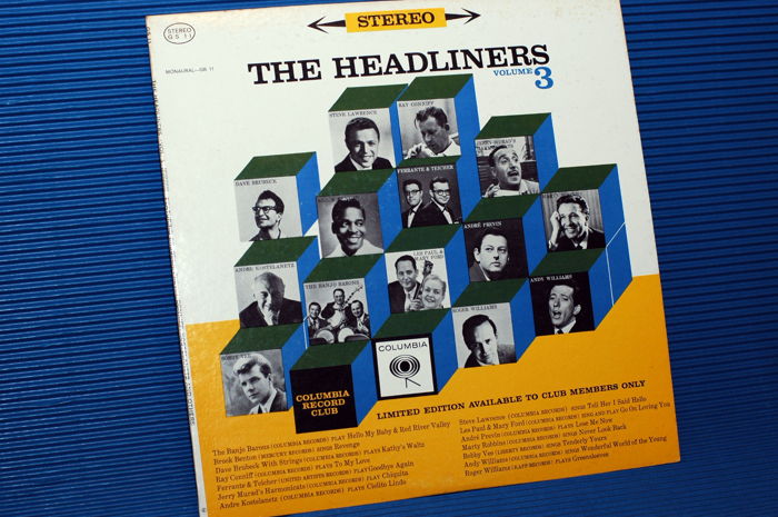 THE HEADLINERS  - "Volume III" - Columbia Record Club 1962
