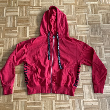 Red zip hoodie