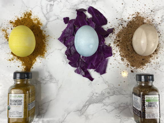 how to naturally dye easter eggs with freshjax organic spices