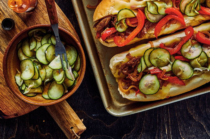 Beef and Bell Pepper Subs