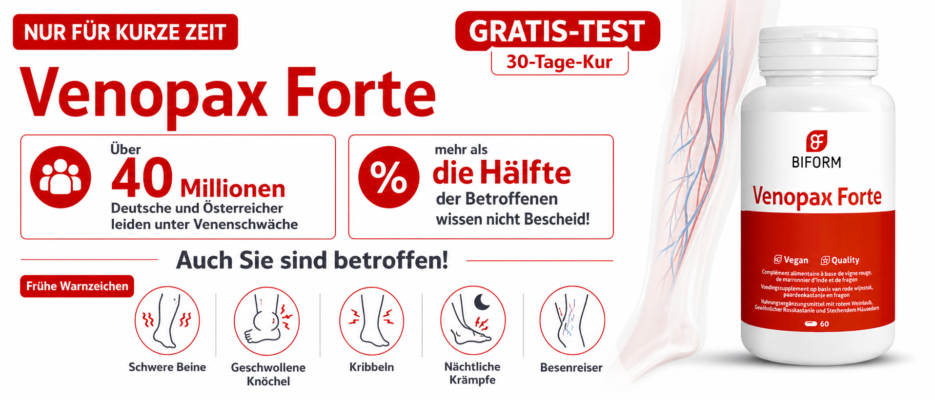 Venopax Forte – natürliche Lösung für leichte Beine