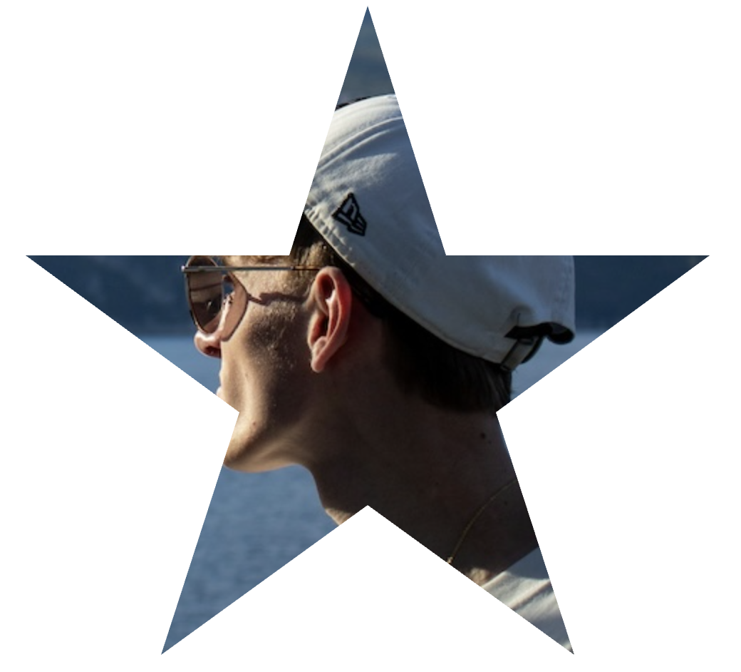 Star cropped image with SVG clip-path