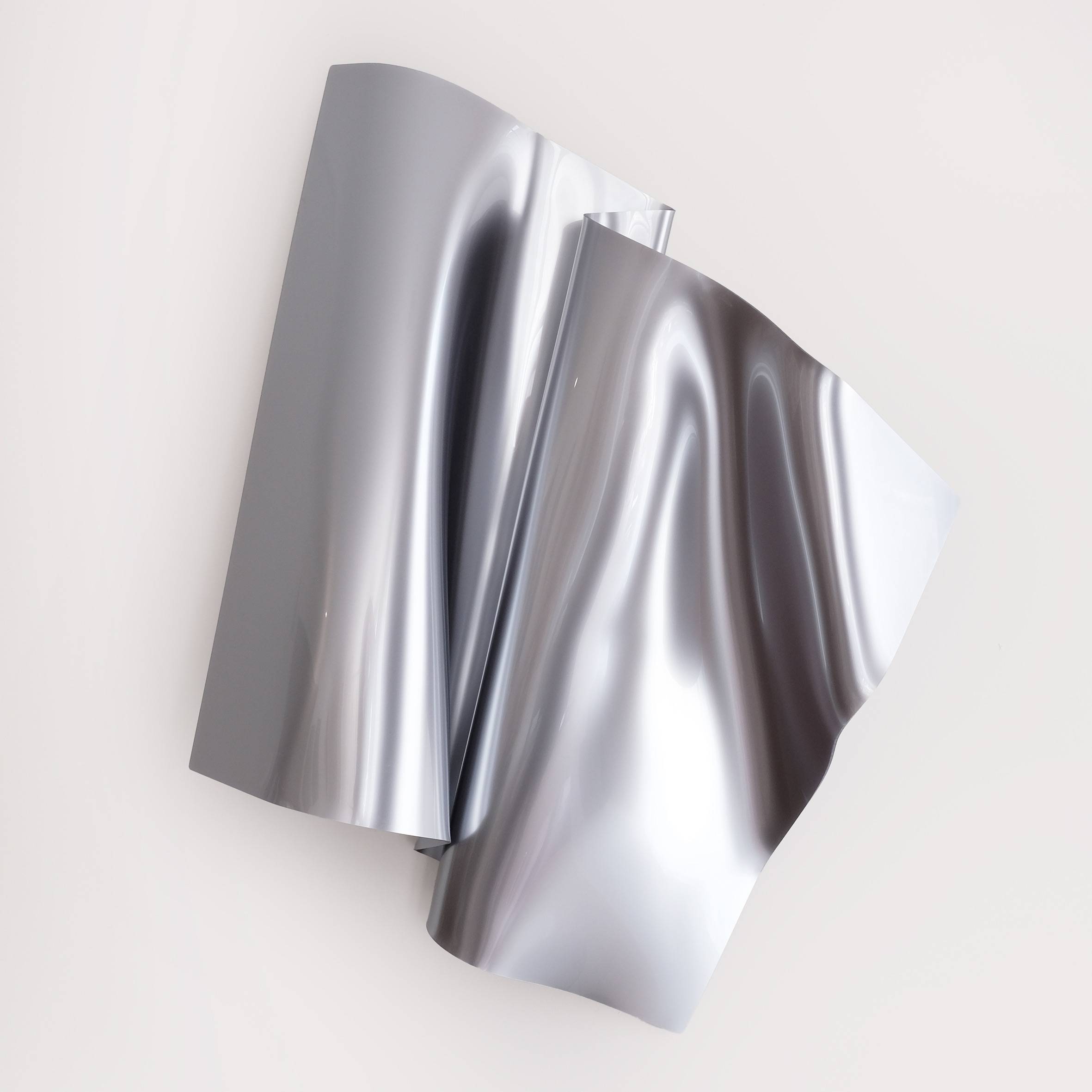 Chrome 3 by Adele Naidoo - A chrome silver wall art sculpture