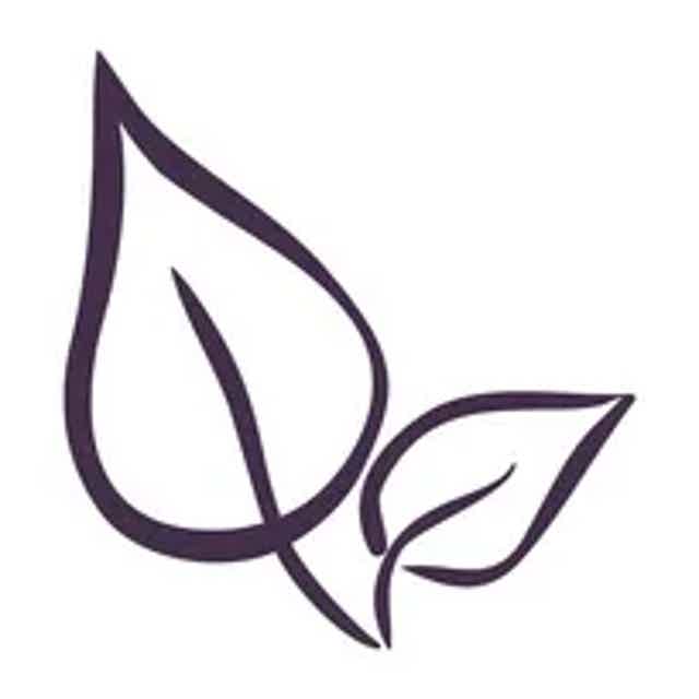 Minimalist illustration of two stylized leaves with clean lines on a white background, symbolizing nature and growth.