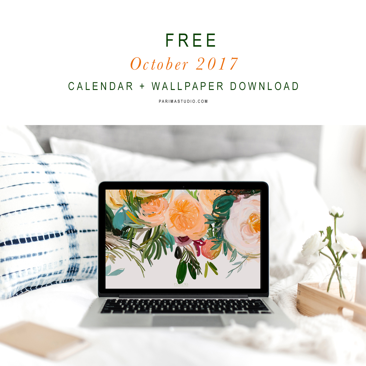 Free October 2017 Calendar and Wallpaper Download by Parima Studio