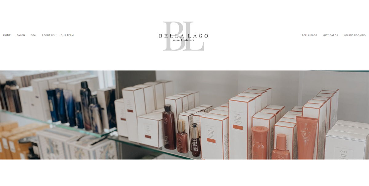Screenshot of Bella Lago Salon & Spa, from the barber & barbershop websites collection.