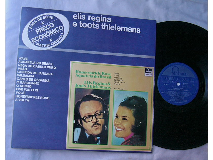 ELIS REGINA & TOOTS THIELEMANS LP-- - mega rare orig 1969 Latin jazz album on Fontana Records--made in BRAZIL
