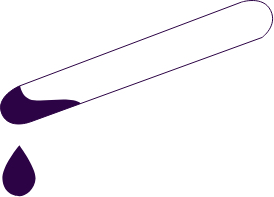 purple wax on white stick icon
