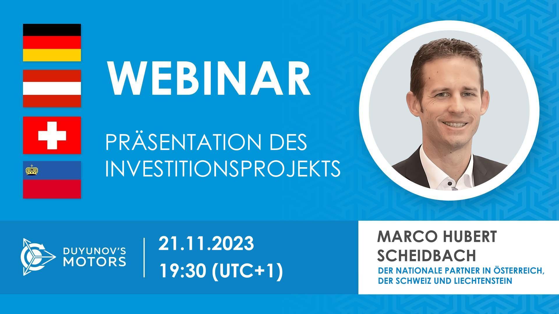 Deutschland. Präsentation des Investitionsprojekts "Duyunov-Motoren"