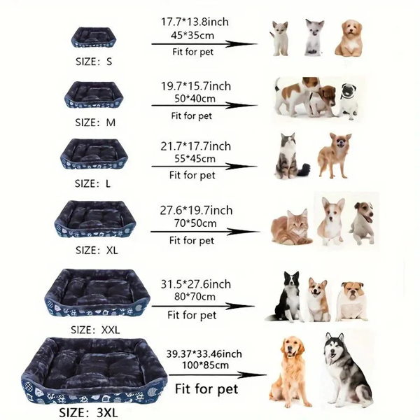 Blue Pet Dog Bed Sofa Mat for Cats and Dogs - Image 4