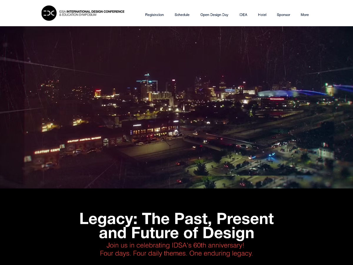 Screenshot of International Design Conference, from the conference websites collection.