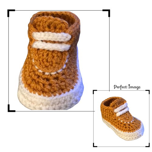 Crochet pattern high top sneakers