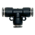 a black plastic tee with four holes