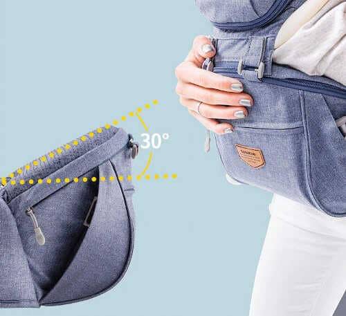baby carrier with pockets, carrier with bottle holder