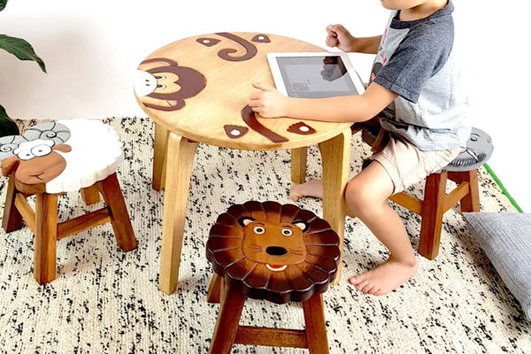 Children's Table Wooden Monkey Theme-Hand made using quality wood (table only) - Image 4