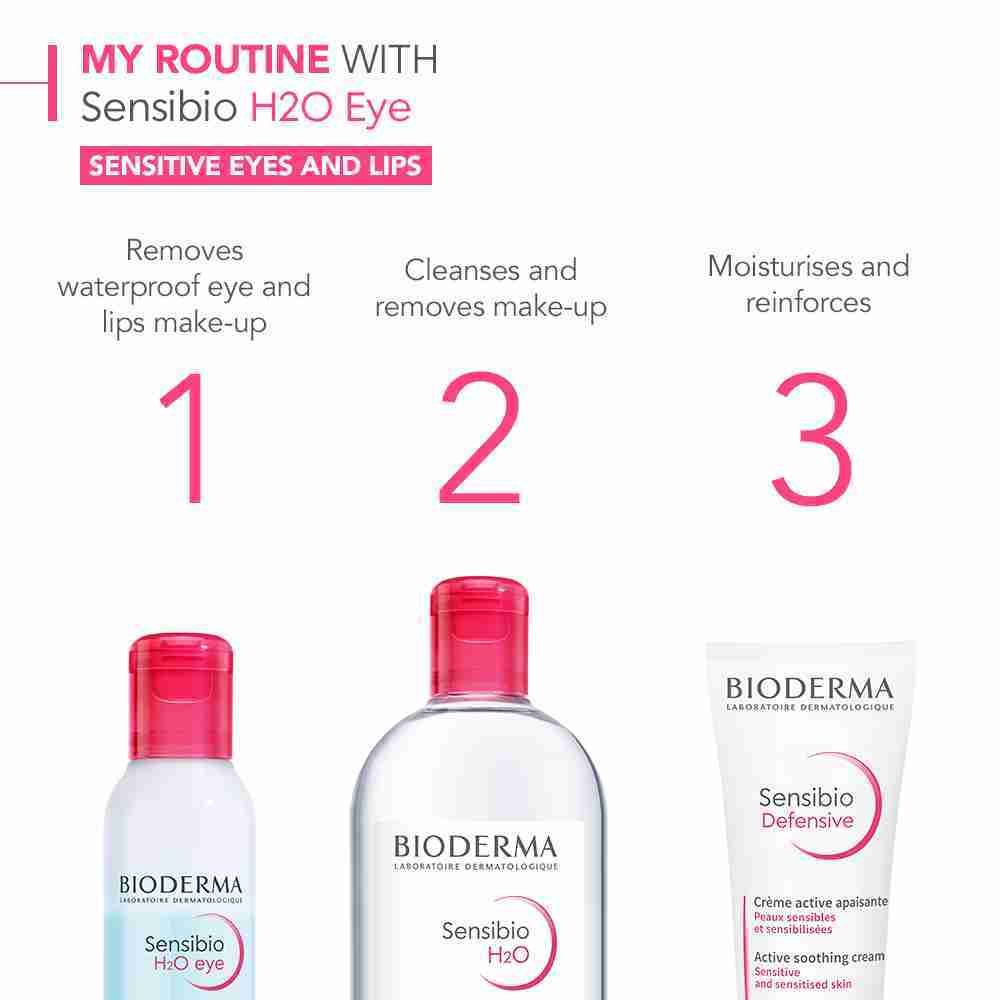 Bioderma Sensibio H2O Eye Biphasic Micellar Waterproof Makeup Remover - 125ml - Image 4