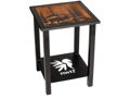 Wood Side Table with Elk Art and NWTF Logo