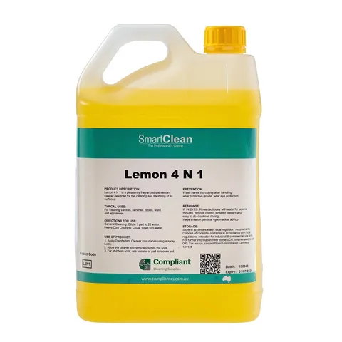 5L Lemon 4 N 1. Disinfectant Deodorant Cleaner