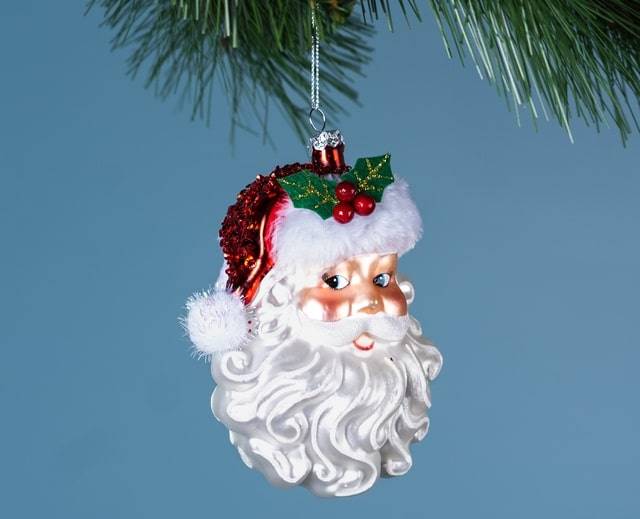 raz imports christmas tree ornament glass ball with cardinal and glitter detail