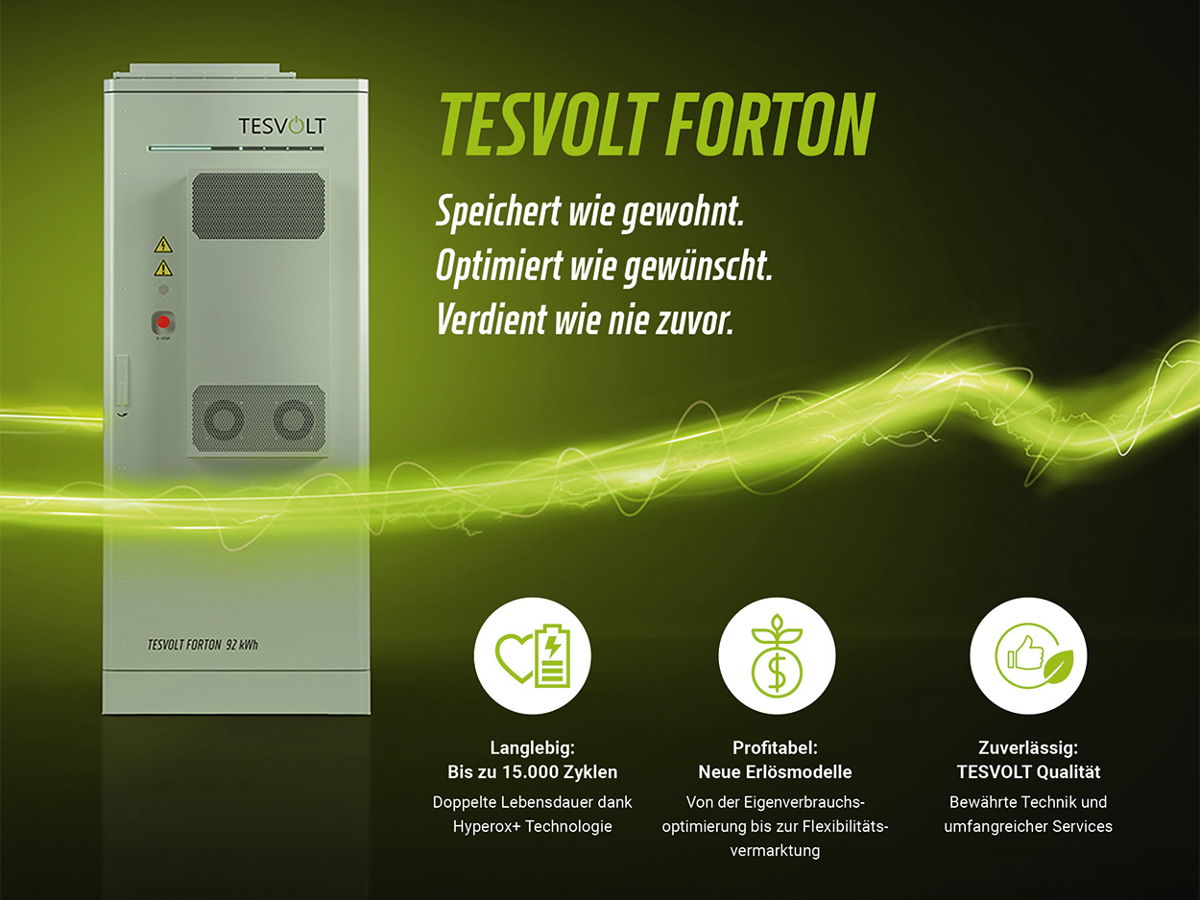Tesvolt Forton Batteriespeicher Vorteile