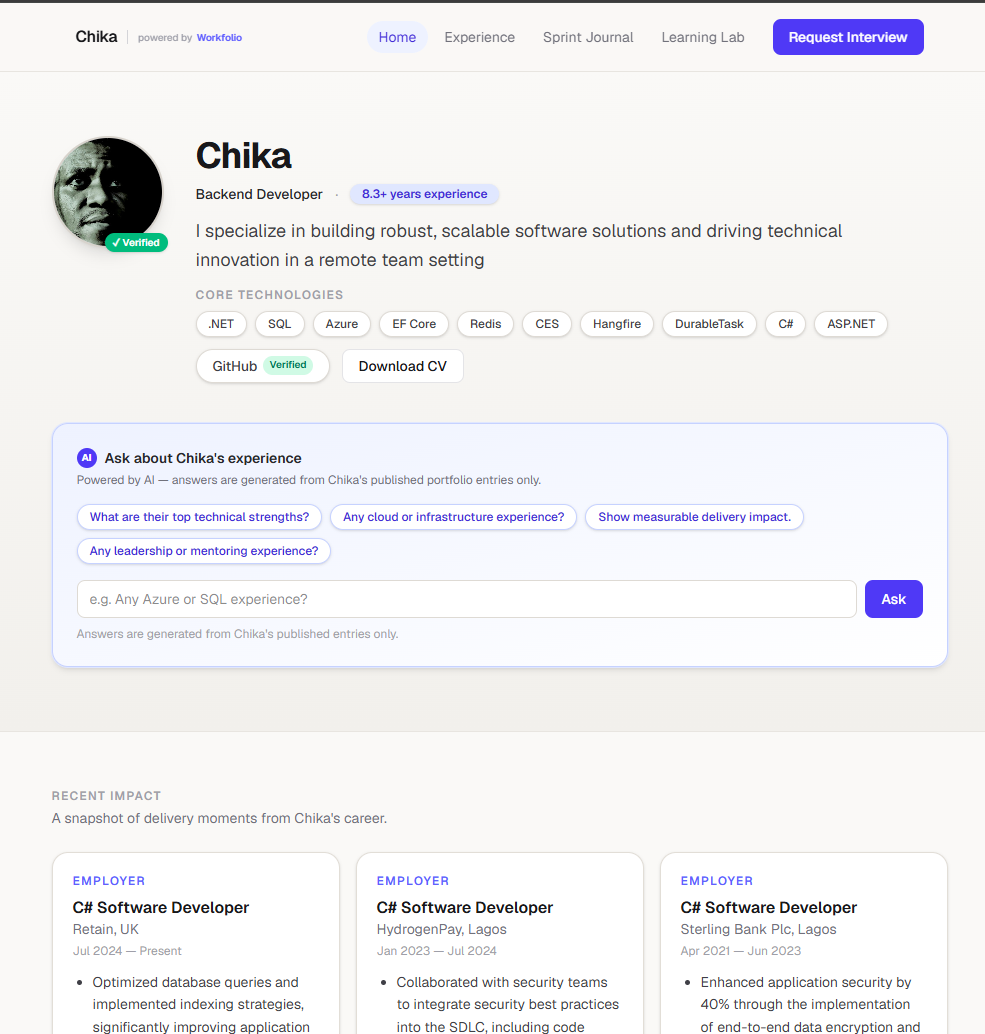 ABP Framework developers developer - Onuchukwu C.'s portfolio image