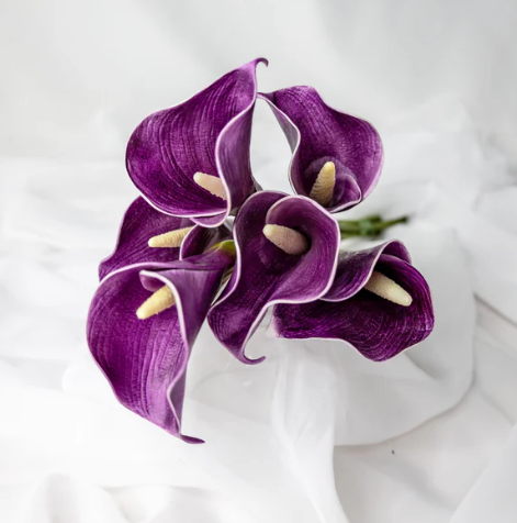 Mauve Mini Calla Lily - Realistic Artificial Flowers - Image 2