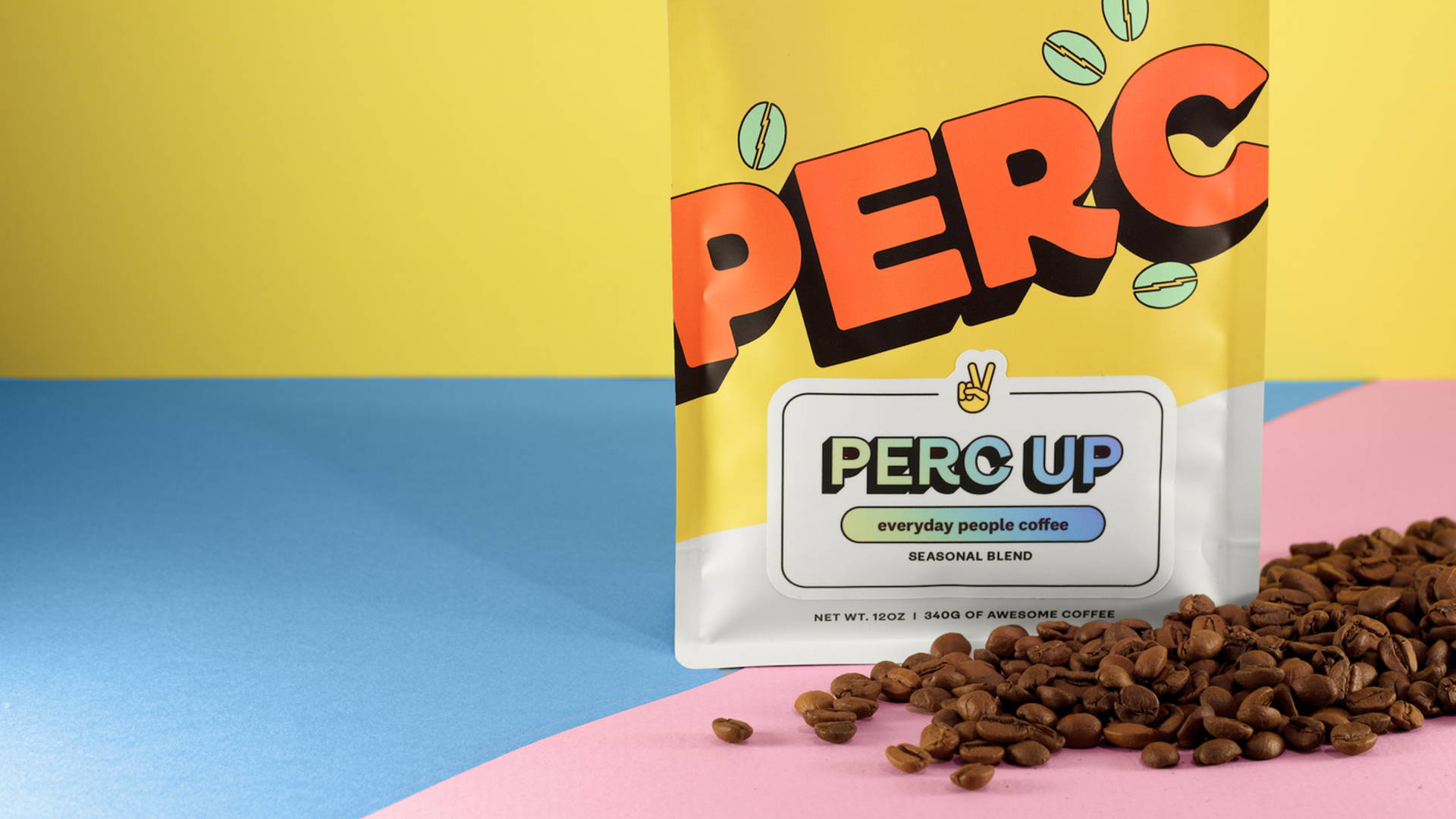Featured image for PERC's In-House-Designed Branding Is A Visual Jolt Of Caffeine