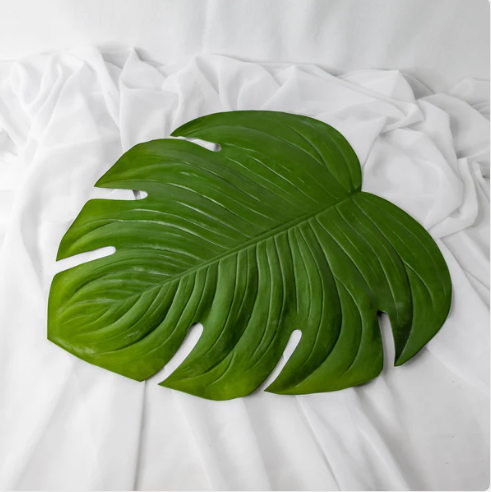 Monstera Placemat (6 Pack) - Realistic Artificial Flowers and Greenery - Image 2