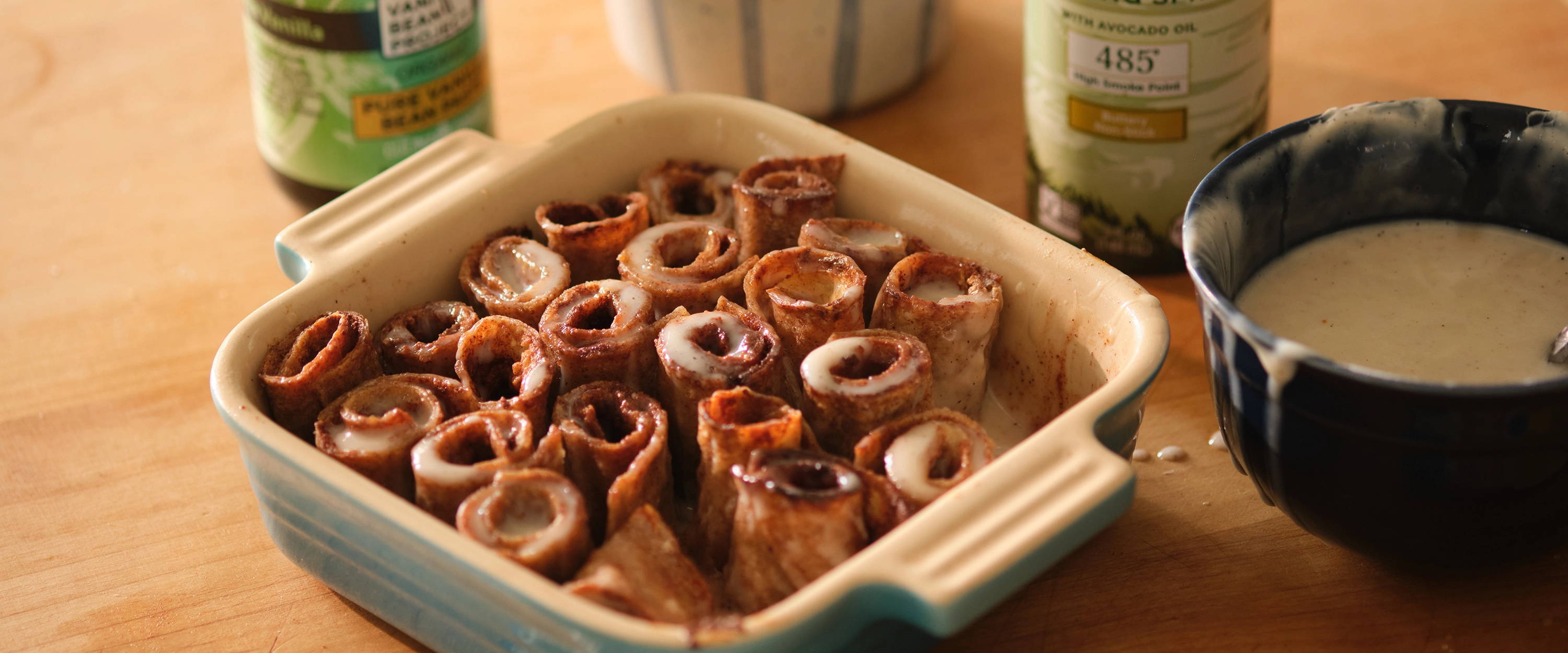 PACHA Cinnamon Tortillas with vanilla yogurt frosting