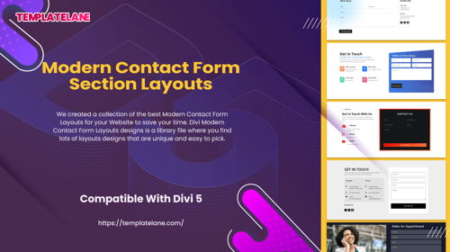 Modern Contact Form Section Layouts Kit 15