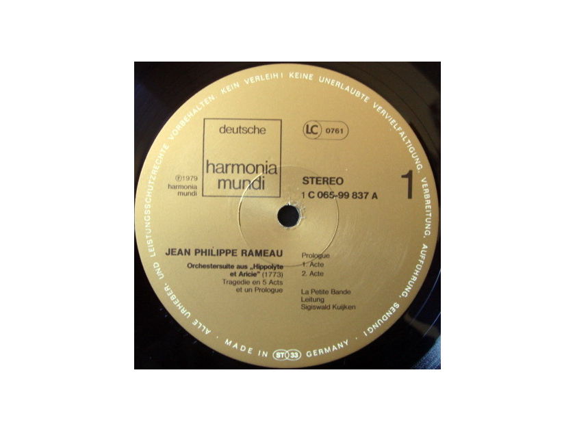 ★Audiophile★ Harmonia Mundi / KUIJKEN, - Rameau Orchestersuite, NM!