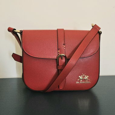 Shoulder bag La Martina (red calf leather, new)