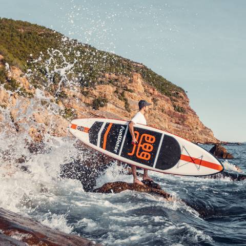 Funwater blow up paddle board suitable for most water conditions