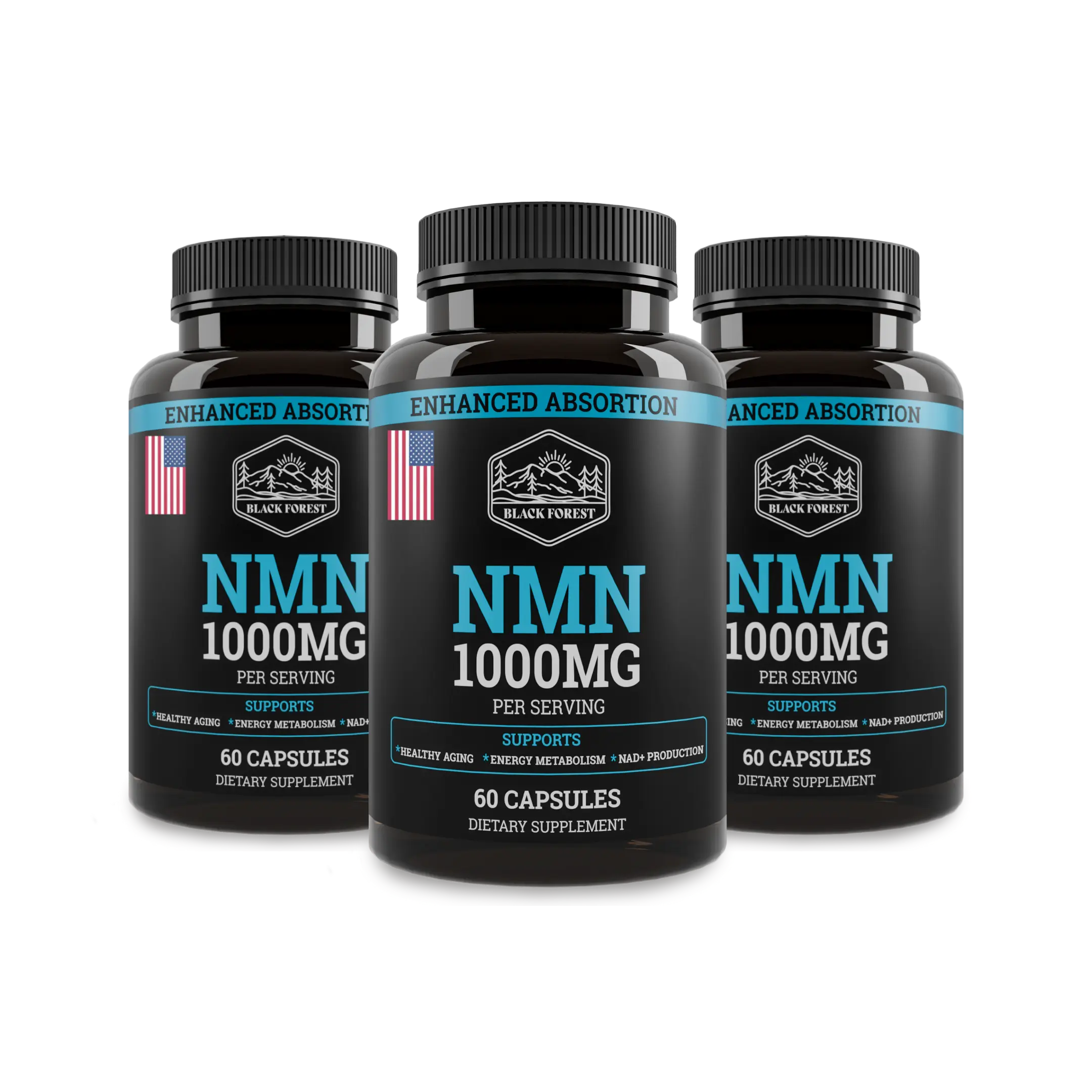 3 Bottles of Black Forest NMN
