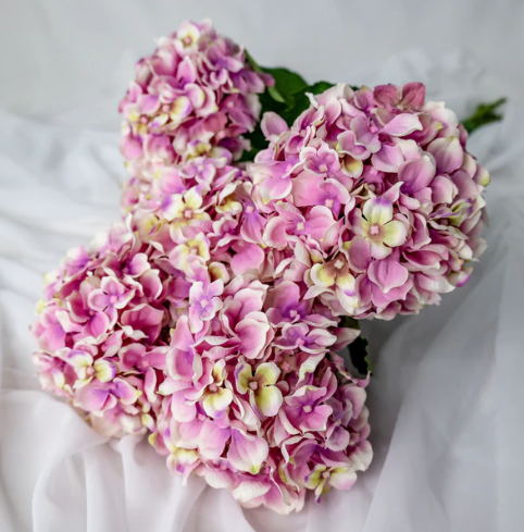 Pink Hydrangea Soft Touch - Realistic Artificial Flowers