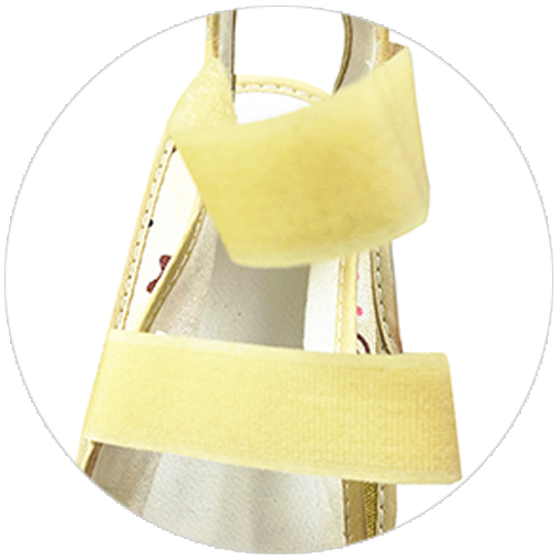 Three hook-and-loop closures.