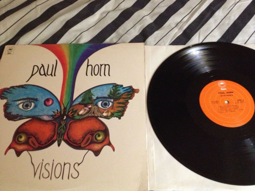 Paul Horn - Visions LP NM Orange Epic Label Joni Mitchell